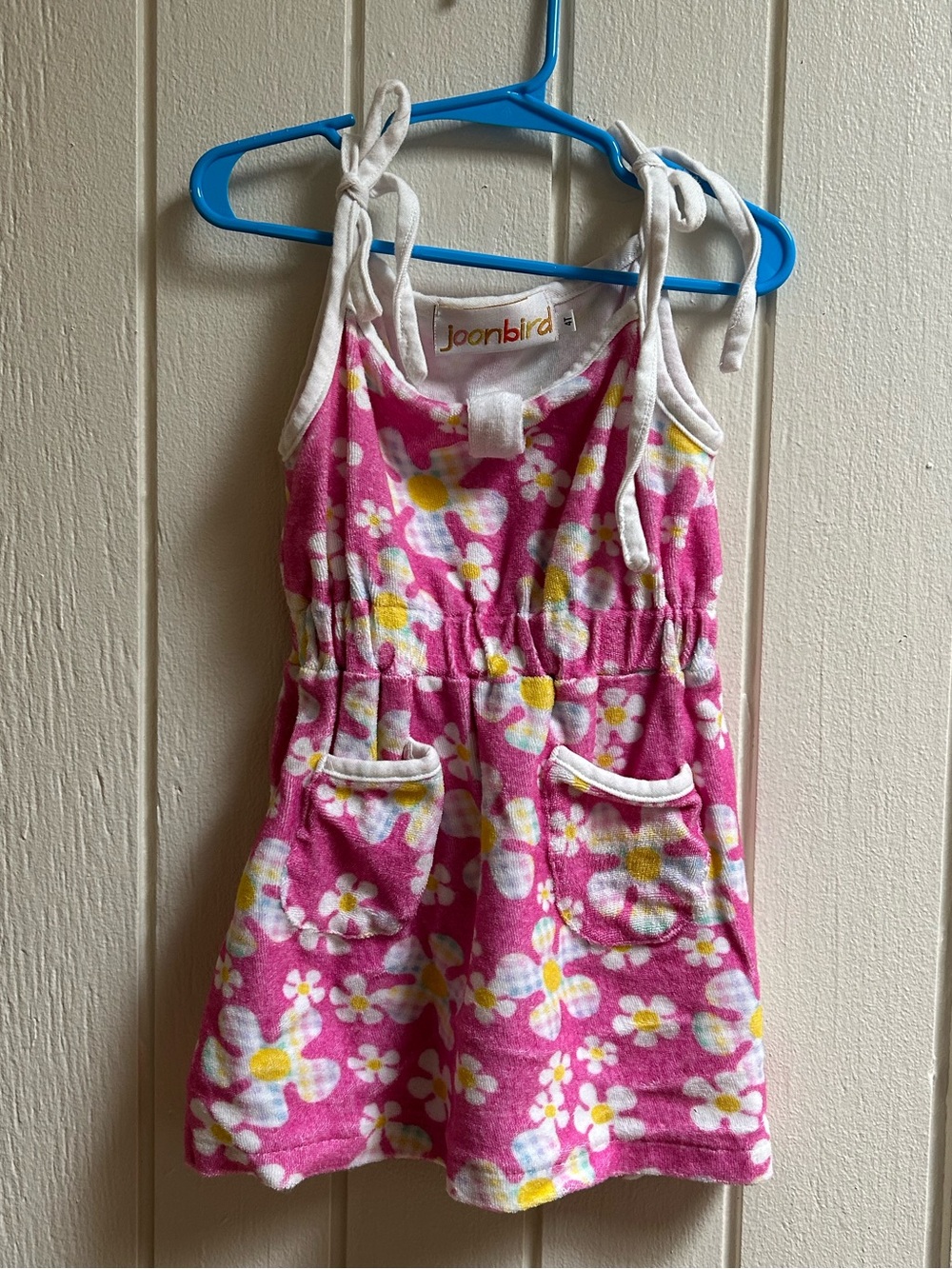 Joonbird Pink Floral Terry Cloth Sundress
